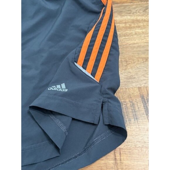 Adidas Mens Athletic Shorts Black Dark Grey Orange Response Logo Climalite 2XL - Picture 2 of 14